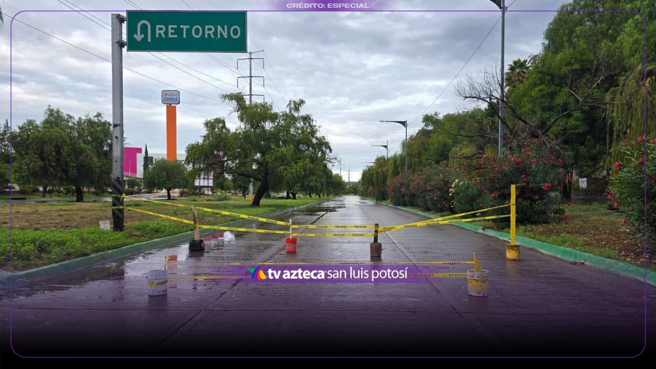 Lluvia complica la movilidad en San Luis Potosí: varios puentes y vialidades amenacen cerrados