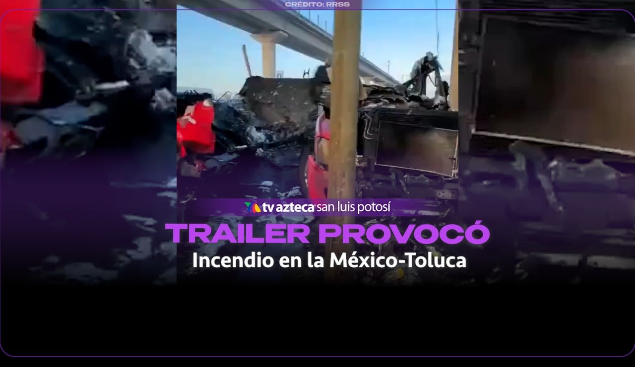 Tráiler provocó un incendio al chocar con unidades estacionadas; así fue el momento