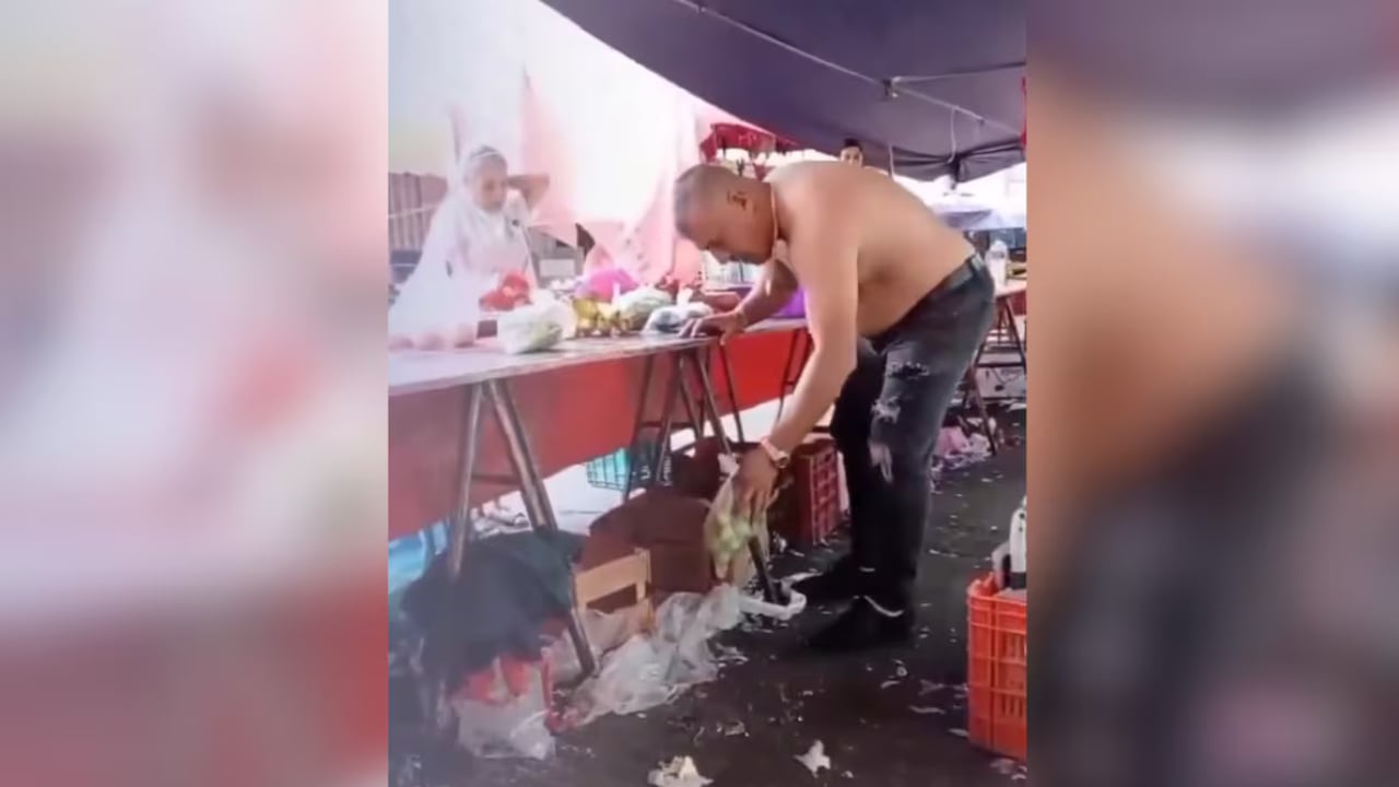 VIDEO: Así fue captado un comerciante usando una “báscula invisible” para pesar mercancía